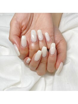 ミントリーフ バイ リート(Mint leaf by Reat)/クリアホワイトネイル