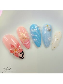 28ネイル 新中野店/夏・海デザイン定額