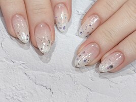 ラメがけネイル