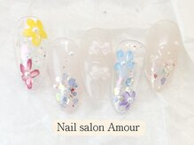 アムールユシマテン 上野湯島店(Amour)/キラキラ春夏のネイル¥7980