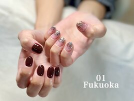 ボルドー×キラキラ