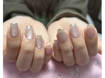 ナイスミーネイル(Nice Me Nail)/ミラーフレンチネイル