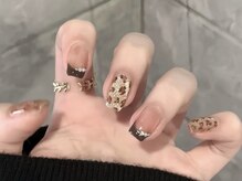 Best Nail 大宮東口店 【ワンホンネイル・スカルプ・パラジェル・上品ジェルネイル】/ヒョウ柄ネイル持ち込み