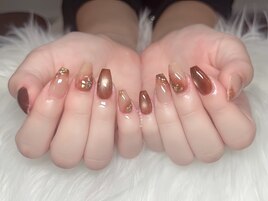 長さだし/秋ネイルのデザイン