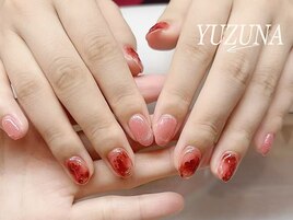 シルバーフラワーネイル