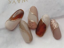 ベッコウカービングネイル