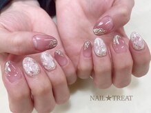 ネイルトリート 茨木駅前店(NAIL TREAT)/流行りのミラーネイル！