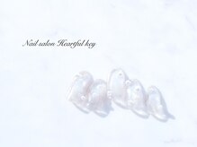 ネイルサロン ハートフルキー(Heartful key)/mybeeフラマグ×パール¥10500