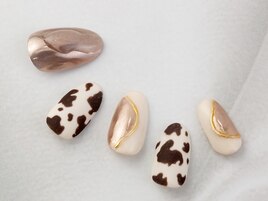 アニマル柄ミラーnail