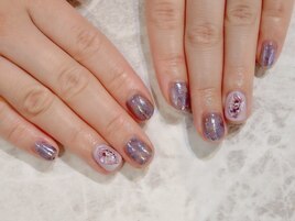 ＃ホイルネイル＃ミラーネイル