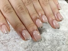 キキネイル たまプラーザ店(kikinail)/ガラスフレンチ上品ネイル夏2021