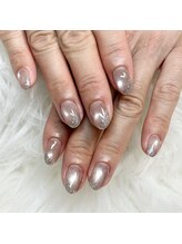 マイオティック ネイル(miotic nail)/斜めラメフレンチ