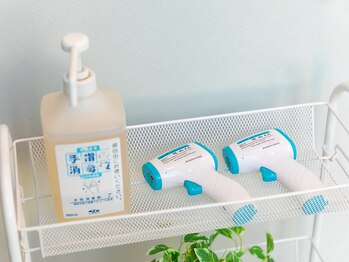 のぞみ整体院 反町店/手の消毒と検温にご協力を♪