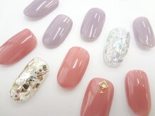 ネイルサロン クイール 小山店(NAIL SALON QUILL)/ラメ×乱切りホログラム