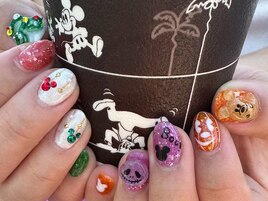 クリスマス＆ハロウィンネイル