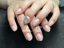 サロン エージー(salon AZ)/ワンカラーに可愛いシール