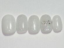 ネイルメゾン 渋谷店(NAIL MAISON)/シアーホワイトラメ¥5500