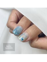 ネイルズガーデン(NAILS GARDEN)/ネモフィラネイル