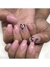 【Hand /画像持込み】ワンカラーベース2本アート　¥6000→¥5800