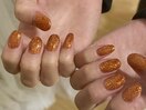 ラメワンカラーネイル
