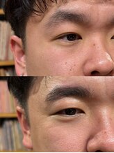 ハク 谷町(HAK.)/メンズ眉毛ワックスBefore/After