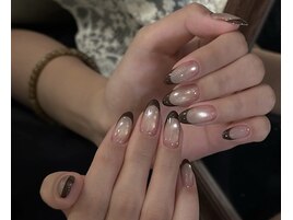 水光マグネット+カラーフレンチ