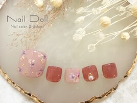 フット　押し花ネイル