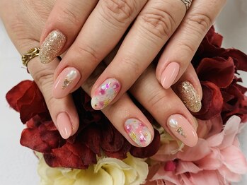 ダブルネイル(Double Nail)/【ほり】大人可愛キラキラネイル