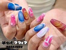 海外風☆個性派エアブラシネイル★