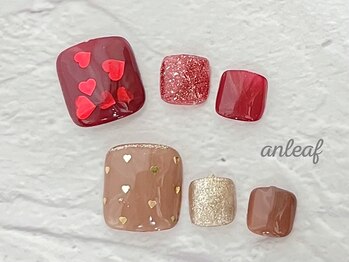 アンリーフ高田馬場店(an leaf)/定額¥5980 ハートホロネイル