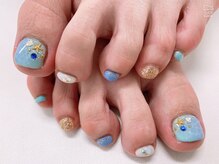 ダブルネイル(Double Nail)/【ほり】海☆水玉ネイル