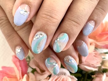 ネイルサロン ドレス(Nail Salon Dress)/【mg近藤】夏カラープッチネイル
