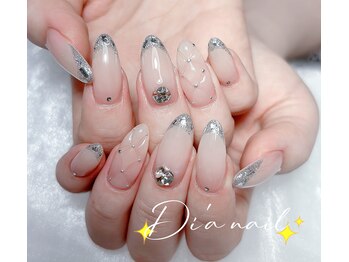 ディアネイルサロン 池袋(Di’a)/ガラスフレンチ/キルティング