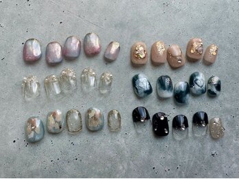 フラハ ネイル アンド アイ(Furaha Nail & Eye)の写真/【定額デザイン☆ハンドジェルネイル¥5800】カラー変更可能◎お正月/成人式にピッタリのデザインへ♪