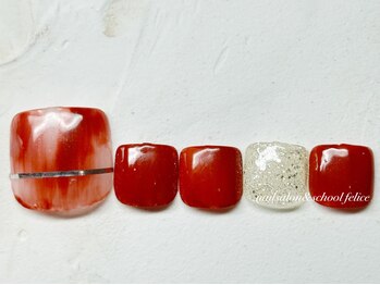 フェリーチェ(nail salon＆school felice)/フットネイル/定額制8800円/瑞江