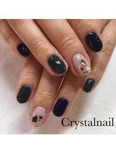 クリスタルネイル ボンベルタ橘店(CRYSTAL NAIL)/ワンカラー×シェル