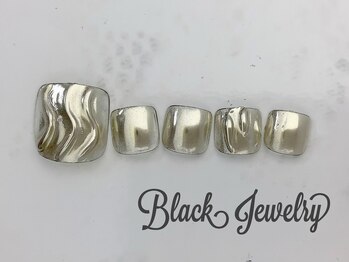 ブラックジュエリー(Black jewelry)/ミラーネイル