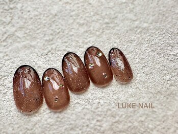 ルークネイル 恵比寿店(LUKE NAIL)/ブラウンスキニーフレンチ　冬