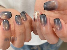 ミリネイルズ(milli nails)/ネイビー×ゴールド