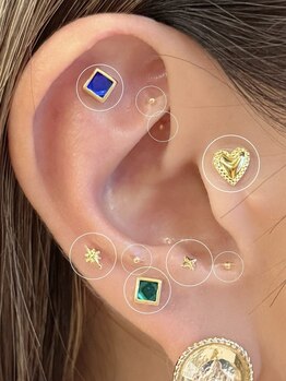 イエロー リリー トウキョウ(Yellow Lily Tokyo)/耳ツボジュエリー(9つずつ)