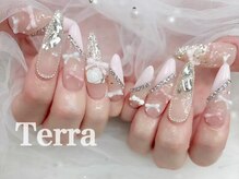 テラ 池袋店(Terra)/リボンキラキラネイル