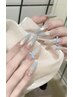 【新規チップスカルプ長さ出し＋マグネットグラデストーンス10粒付き¥14000】