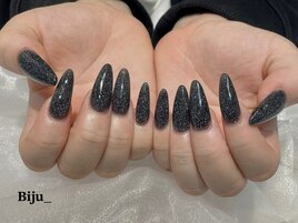 スカルプ ブラックネイル