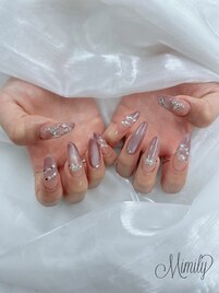 マグネット×ビジューネイル