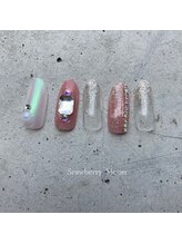 サロンストロベリームーン(Salon Strawberry Moon)/定額ビジューネイル☆￥8980