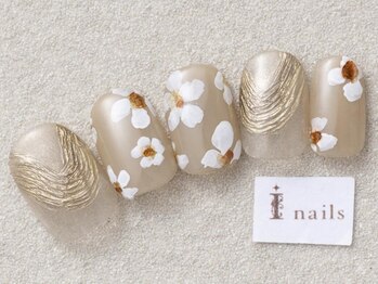 アイネイルズ 三宮店(I nails)/インクフラワー¥8000
