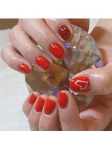 笑楽美屋/赤ネイル