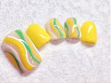 チェリーズネイル(Cherrys Nail)/イエロー ストライプネイル