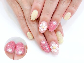ネイルコレクション ピンク(Nail Collection Pink)/ジェル定額¥8990★3Dアート