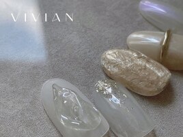 透明感　ニュアンス　ネイル